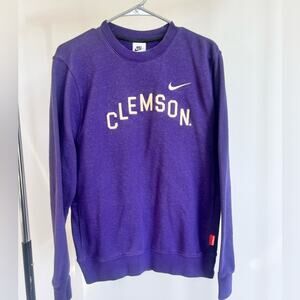 Vtg Nike Clemson Tigers‎ Pullover Crew Neck Sweatshirt Sz Small
